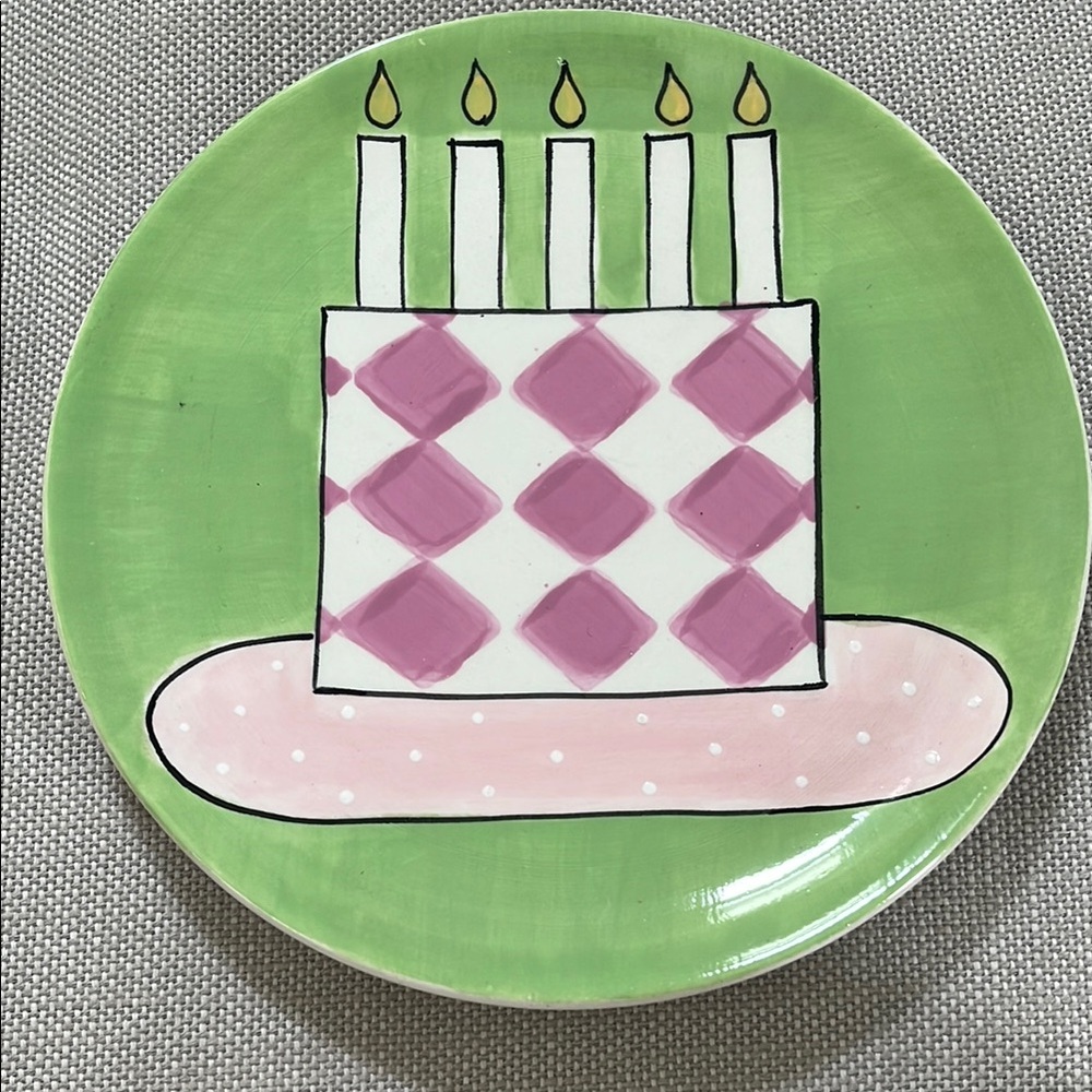 Birthday celebration plate - 5 candles - NWOT